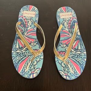 Lilly Pulitzer for Target flip flops size 7
